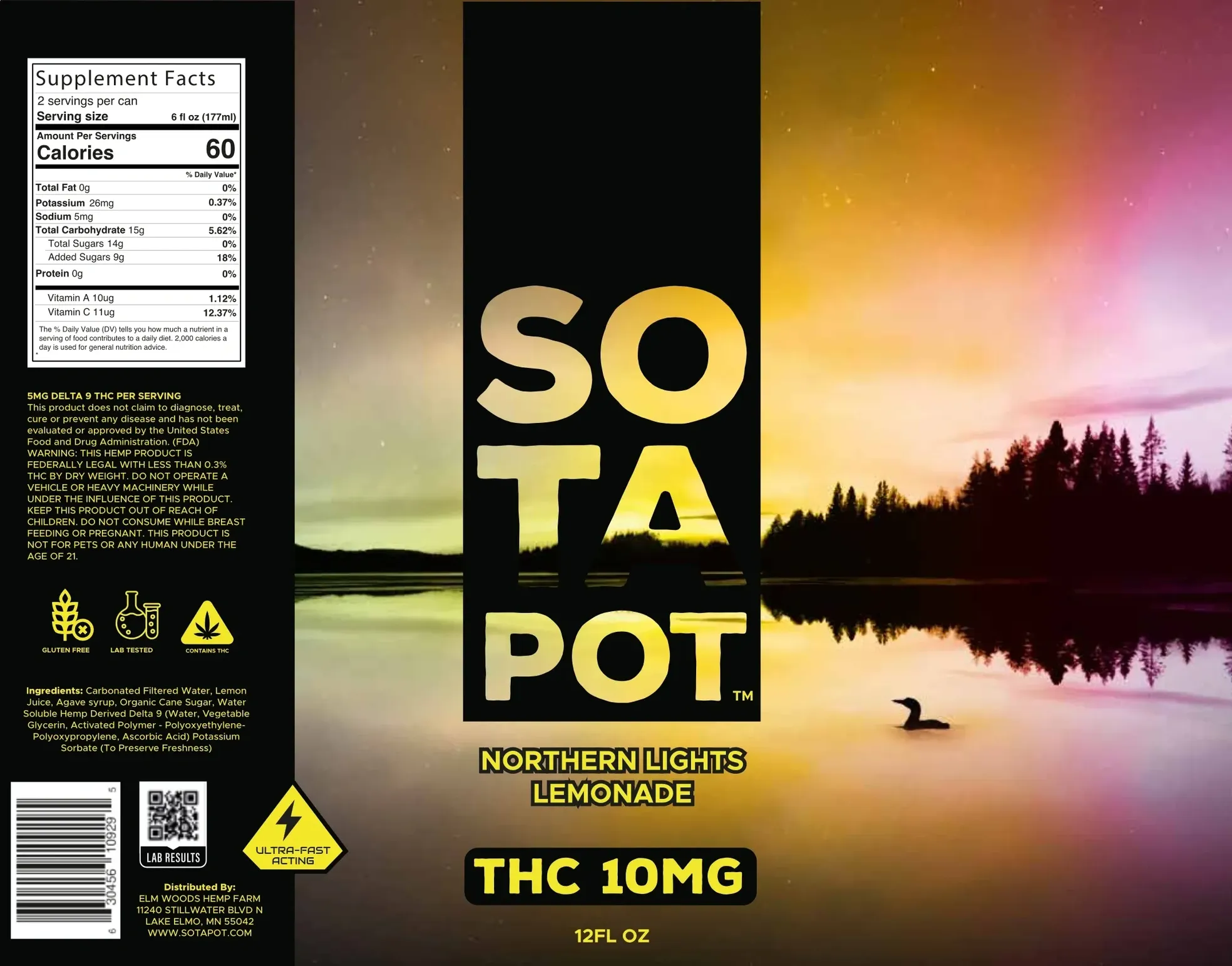 SotaPot Northern Lights Lemonade 120 cans